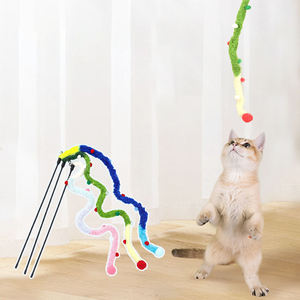 Bâtonnet interactif pour chat en peluche écologique avec clochettes sonores – Jouet pour animaux de compagnie - Product Image 3