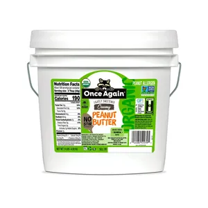 Qualidade Premium No-Stir Organic Smooth Peanut Butter Embalado em um 9lb Pail American Classic Levemente adoçado e salgado