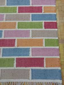 พรมช็อคโกแลตสีดำแบบอินเดียทำด้วยมือชุดพรมปูพื้นหลากสีสีแดงปรับขนาดได้ตามต้องการ - Product Image 2