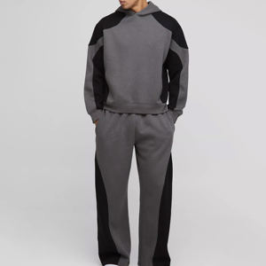 Chándal de calidad premium 2026, Conjunto de sudadera con capucha y pantalones de chándal de peso pesado de cuello redondo, conjuntos de chándal de algodón 100% para Unisex - Product Image 1