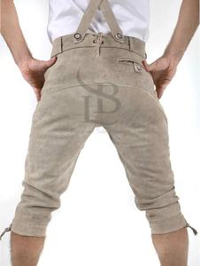 Pantalones Cortos de Cuero Estilo Bávaro Alemán para Hombre, Diseño Personalizado, Color Negro, Estilo Casual de Última Moda, Cintura Media - Product Image 4