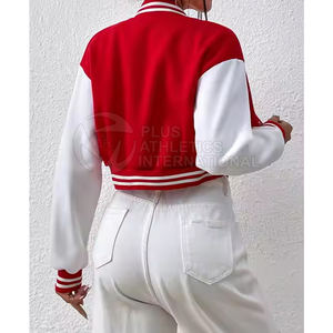 Chaqueta Corta Tipo Letterman de Secado Rápido y Alta Calidad para Mujer, Diseño Personalizado, Ropa Urbana, Chaquetas Cortas Tipo Letterman para Mujer - Product Image 4