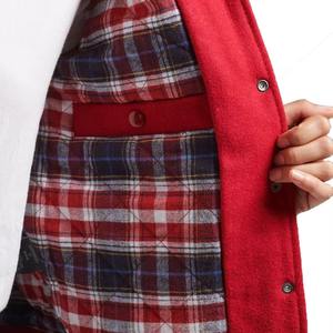 Veste de baseball en fourrure imperméable d'hiver grande taille en gros pour hommes et femmes, style bomber universitaire personnalisé avec lettres brodées - Product Image 5