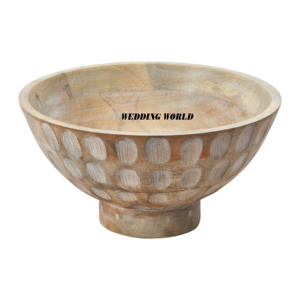 Cuenco de madera martillado con soporte Cuenco dulce hecho a mano de buena calidad Cuenco de chocolate de madera elegante más vendido - Product Image 1