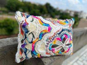 Fundas de cojín de algodón bellamente bordadas de 45x45 cm de lujo decorativas sostenibles sin azo a los mejores precios al por mayor - Product Image 3