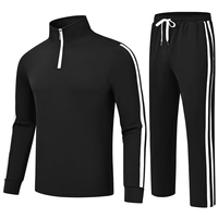 Nouveau design personnalisable – Survêtement décontracté en molleton de coton pour homme, col en V, manches courtes, fermeture éclair, motif uni, séchage rapide, respirant