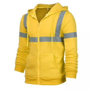 Sweat-shirt de sécurité haute visibilité ANSI Classe 3, réfléchissant, imperméable, avec fermeture éclair, poches, en polyester polaire, vêtements de travail, vente en gros OEM - Product Image 2