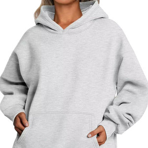 Sweat-shirt à capuche personnalisé pour femme, en molleton de coton surdimensionné, style streetwear, vêtements de mode - Product Image 4