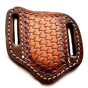 Hecho a mano al por mayor de calidad superior patrón panqueque estilo Funda de cuero para 4 ''plegable y 4 ''cuchillos de hoja fija - Product Image 2