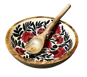 สีแดงเข้มชามสลัดสวนชามหรือไม้พร้อมที่คีบขนาดใหญ่สำหรับผลไม้ซีเรียลหรือพาสต้าชุดชามผสมขนาดใหญ่ - Product Image 4