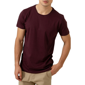 T-shirt léger à col en V pour homme grande taille, confortable, à manches courtes, tricoté, motif uni, anti-plis, avec logo personnalisé, idéal pour l'été - Product Image 1