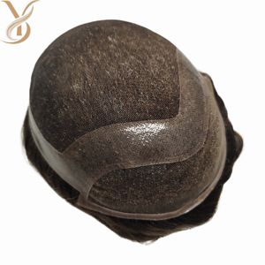 Postizo Masculino de Cabello Remy Personalizado HD, 120% de Densidad, Línea de Cabello de Encaje Suizo al por Mayor - Product Image 3