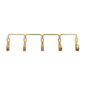 Estante de pared de 5 ganchos de Metal dorado, perchero decorativo recién llegado para entrada, pasillo, sala de estar a la venta - Product Image 1