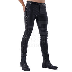 กางเกงหนังผู้ชายใส่สบาย ทนทาน หนังแท้นุ่ม ดีไซน์ทันสมัยสำหรับใส่ในชีวิตประจำวัน - Product Image 4