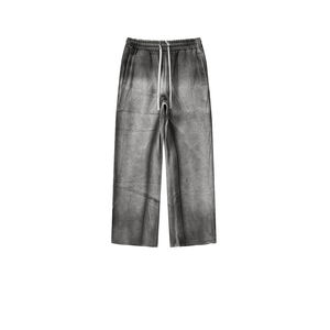 Ensemble sweat à capuche et pantalon en coton surdimensionné de style High Street pour hommes, motif solide avec impression artistique - Product Image 3