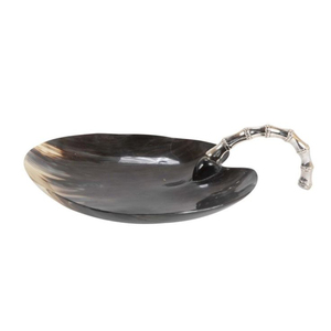 Leaf Design Serving Bowl With Metal <b>Handle</b> Designed For Stylish Dining Premium Food Serving And Modern Home <b>Kitchen</b> Display - Product Image 1