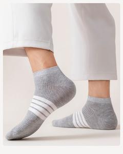 Calcetines tobilleros con cojín para hombre con bloques de color para primavera y verano, calcetines transpirables de gran tamaño para hombre, calcetines personalizados - Product Image 2