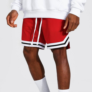 Custom <b>Men's</b> Plus Size Basketball <b>Shorts</b> 180GSM Polyester <b>Mesh</b> Solid Color Casual Sports Wear Worested Fabric - Product Image 1