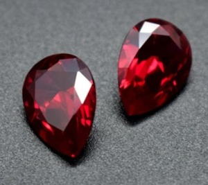 ทับทิมลูกแพร์เพชรพลอยเหลี่ยมเพชรพลอยน้ำตาตัดอัญมณีหลายขนาดให้เลือกแหวนทับทิมลูกแพร์ - Product Image 2