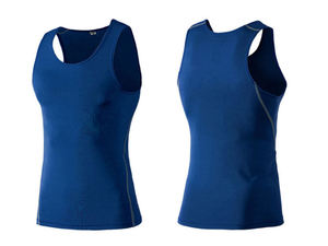 เสื้อกล้ามออกกำลังกายแขนกุดสำหรับผู้ชายเสื้อผ้า3D ฟิตเนสลำลองผ้าสแปนเด็กซ์ถักระบายอากาศได้โลโก้ออกแบบได้ตามต้องการ - Product Image 2