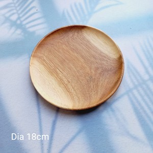 Bandeja de madera de Acacia y nogal para servir café, plato redondo personalizado, para restaurante, hecho en Vietnam, respetuoso con el medio ambiente - Product Image 3