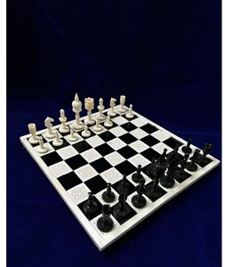 Juego de tablero de ajedrez plegable de madera hecho a mano marrón, piezas de Metal de latón para niños y adultos, ideal para juegos de viaje en interiores/exteriores - Product Image 3