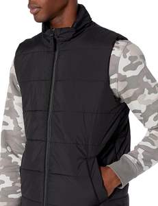 Best Quality <b>Mens</b> Lightweight Canvas Puffer Vest for Outdoor Activities with <b>Packable</b> <b>Waterproof</b> Design Thin Thickness - Product Image 2