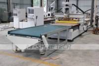 Machine de nesting CNC pour la fabrication de meubles, avec changement d'outil automatique linéaire, pour le travail du bois, commande Syntec 3 axes, routeur, moteur, pompe