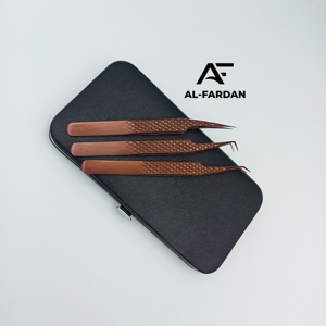 Pinzas para pestañas profesionales de oro rosa, acero inoxidable sostenible, 45 ángulos de 90 grados, herramienta de alta belleza de fibra recta puntiaguda - Product Image 1