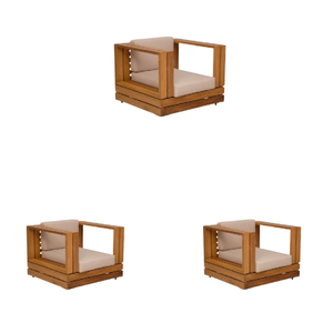 Diseño moderno de madera de teca, muebles de jardín al aire libre, sofá de madera, silla para aplicaciones de hotel para sala de estar y uso en el jardín - Product Image 6