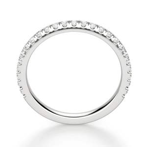 Round Cut Semi Eternity Wedding Band para mujer - Product Image 2