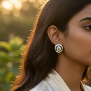 Boucles d'oreilles pendantes en argent 925 avec topaze bleue pour femmes, bijoux élégants pour mariage et soirée - Product Image 3