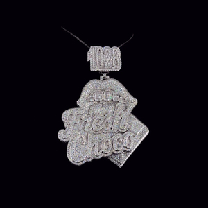 Colgante Hip Hop Personalizado de Plata de Ley 925 con Diamante Moissanite VVS, Letra de Hielo con Nombre, Colgantes Personalizados con Certificado GIA - Product Image 2