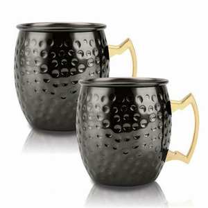 Tazas Moscow Mule de 18oz al por mayor, tazas de acero inoxidable negras de cobre grandes personalizadas de primera calidad, juego de regalo ecológico para fiestas de bares - Product Image 1
