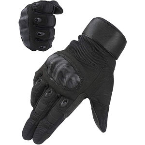 Guantes tácticos de camuflaje de cuero XL de alta calidad, protección suave de goma para nudillos y dedos para entrenamiento al aire libre - Product Image 5