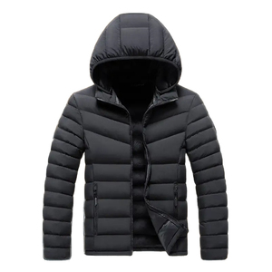 2026 Wholesale Men Casual Winter Puffer Jacket High Quality Outdoor Warm <b>Bubble</b> <b>Coat</b> Zipper Closure OEM Service Plain Dyed Hood - Product Image 1