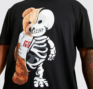 300 GSM surdimensionné hommes T-Shirts bouffée DTG impression poids lourd qualité supérieure col rond Logo personnalisé broderie solide en gros - Product Image 3