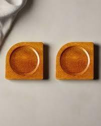 Assiettes et chargeurs en bois de manguier Plateaux de service en bois écologiques Vaisselle sans danger pour le service - Product Image 6