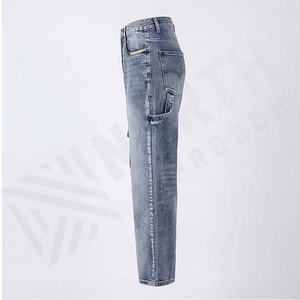 Wholesale Breathable Custom Denim Pants Cargo <b>Women's</b> <b>Jean</b> Cotton Light Washed <b>Baggy</b> Loose Streetwear Ladies Trousers <b>Jeans</b> - Product Image 3