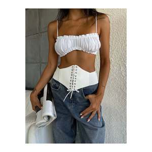 Ceinture Corset Élastique à Lacets pour Femme, Ceinture de Veste, Ceinture de Robe, Ceinture de Chemise - BLANCHE - Product Image 3