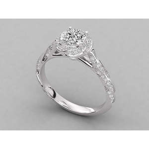 Bague solitaire en or 10 carats avec diamant de laboratoire - Product Image 2