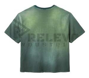 Primum เสื้อยืดคอกลมผ้าฝ้าย100% ฟอกกรดซีดจางใส่ได้ทั้งชายและหญิงถักแบบลำลองขนาดใหญ่พิเศษ - Product Image 5