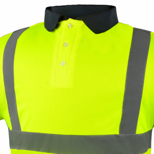 Tiras reflectantes de alta visibilidad Hi Viz Contraste Collar Polos Ropa DE SEGURIDAD Camisetas de retazos de manga corta para hombres - Product Image 2