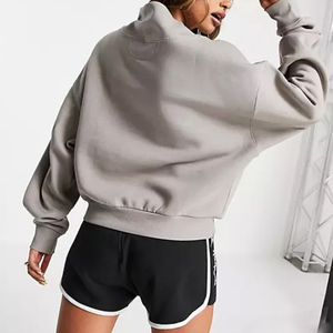 Sudaderas con capucha para mujer, venta al por mayor, sudaderas de cuello alto de gran tamaño para mujer, sudaderas de manga larga con capucha de algodón polar - Product Image 3