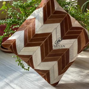 Nuevo sofá hecho a mano almohada Vintage cuero genuino Fundas de cojín 19 "arte hecho a mano hogar casos bordado decorativo cojín artes - Product Image 1