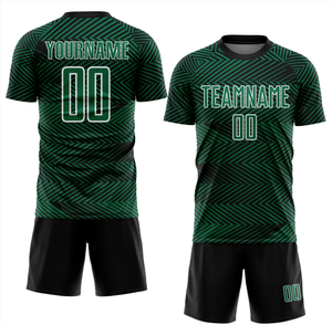 Ensemble d'uniformes de football imprimés respirants de haute qualité unisexe, personnalisables en bleu, rose, jaune, vert, service OEM, kits de tenues d'équipe - Product Image 4