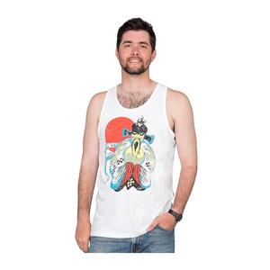 Luxury Men's 100% Cotton Breathable Eco-Friendly Single Jersey Tank Top Summer Casual Print Knitted Sleeveless Neck Best Price - Product Image 3