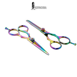 Ciseaux de coiffure en acier inoxydable F.J.INTERNATIONAL pour salon de barbier, vente en gros, tranchants, lame de rasoir, pointe émoussée - Product Image 1