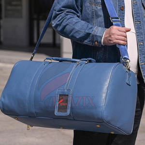 Sac de sport en cuir de haute qualité pour la nuit Bagages à main Sac de sport en cuir vintage avec logo personnalisé - Product Image 5