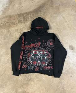 Sweats à capuche surdimensionnés personnalisés pour hommes Vintage délavés au soleil à l'acide coton lourd strass sérigraphie Logo motif solide pour l'hiver - Product Image 3